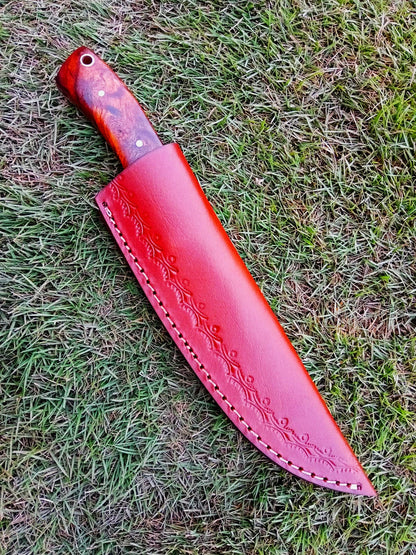 Custom Handmade Damascus Steel Blade Outdoor Hunting Camping Knife