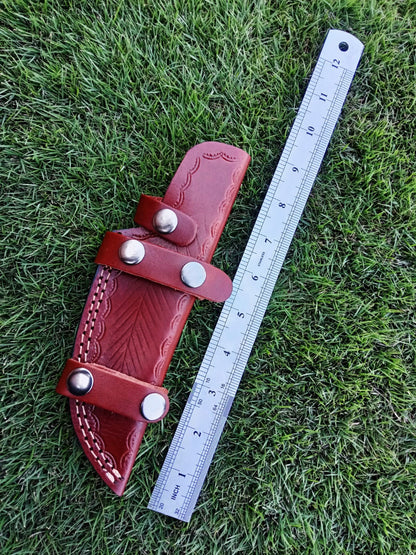 Custom Handmade Leather Tracker Skinner Fixed Blade Outdoor Knife Sheath