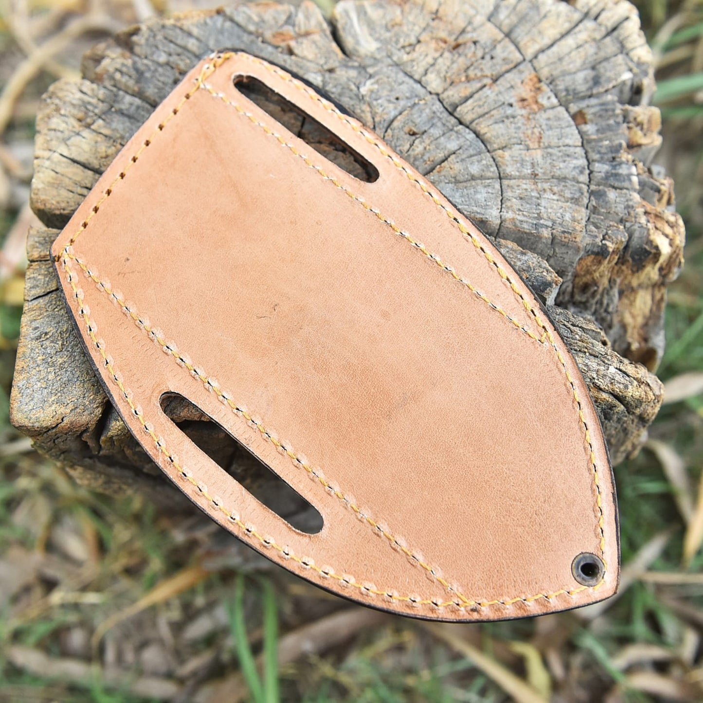 Heavy Duty Full Grain Leather Fixed Blade Outdoor Camping Hunting Sheath