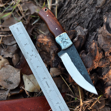 Custom Handmade Carbon Steel Blade Outdoor Fixed Blade Skinning Knife
