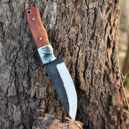Custom Handmade Carbon Steel Blade Outdoor Fixed Blade Skinning Knife