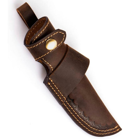 Handmade Cowhide Leather Fixed Blade Knife Belt Carry Sheath