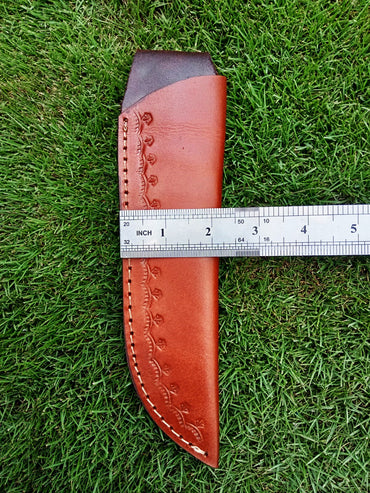 Custom Hand Stitched Top Grain Leather Fixed Blade Knife Sheath