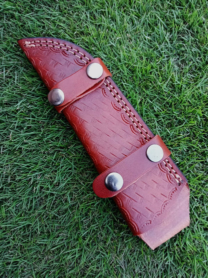 Handmade Genuine Leather Tracker Knife Fixed Blade Knife Sheath