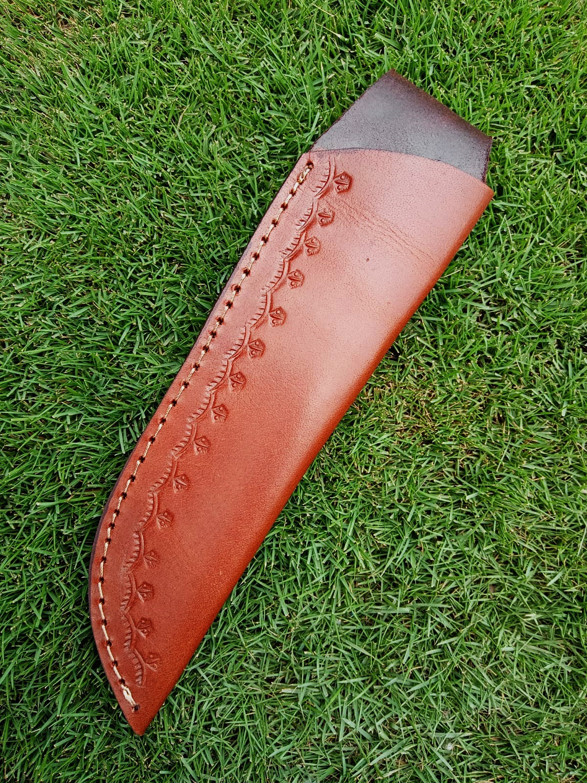 Custom Hand Stitched Top Grain Leather Fixed Blade Knife Sheath