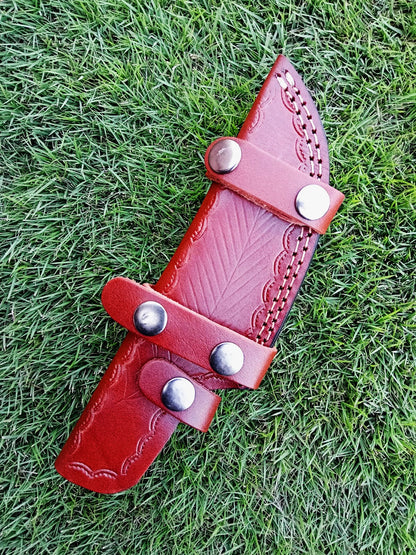 Custom Handmade Leather Tracker Skinner Fixed Blade Outdoor Knife Sheath
