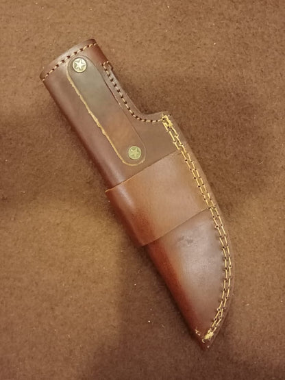 Custom Hand Stitched Top Grain Leather Fixed Blade Knife Sheath