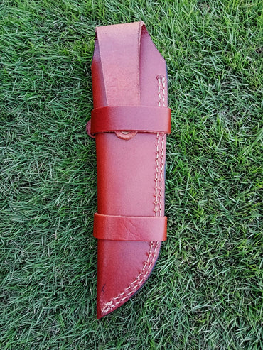 Handmade Genuine Leather Tracker Knife Fixed Blade Knife Sheath