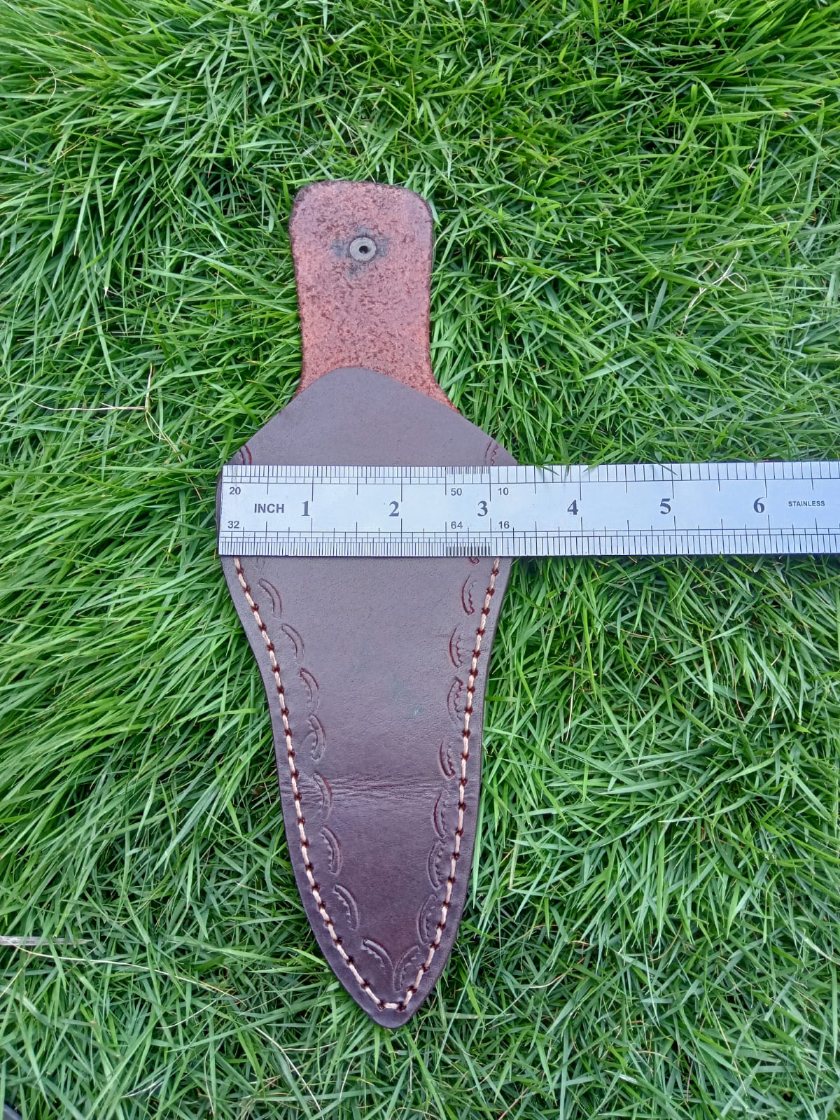 Custom Hand Stitched Full Grain Leather Fixed Blade Boot Knife Sheath