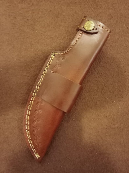 Custom Hand Stitched Top Grain Leather Fixed Blade Knife Sheath