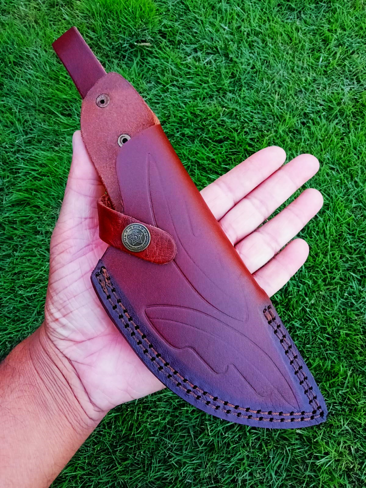 High-End EDC Leather Knife Sheath Fixed Blade Sheath Outdoor Carry