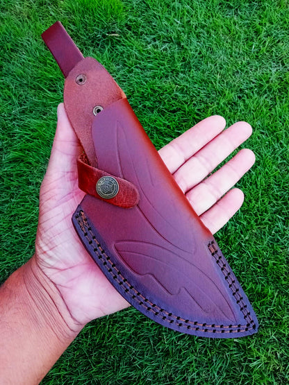 High-End EDC Leather Knife Sheath Fixed Blade Sheath Outdoor Carry