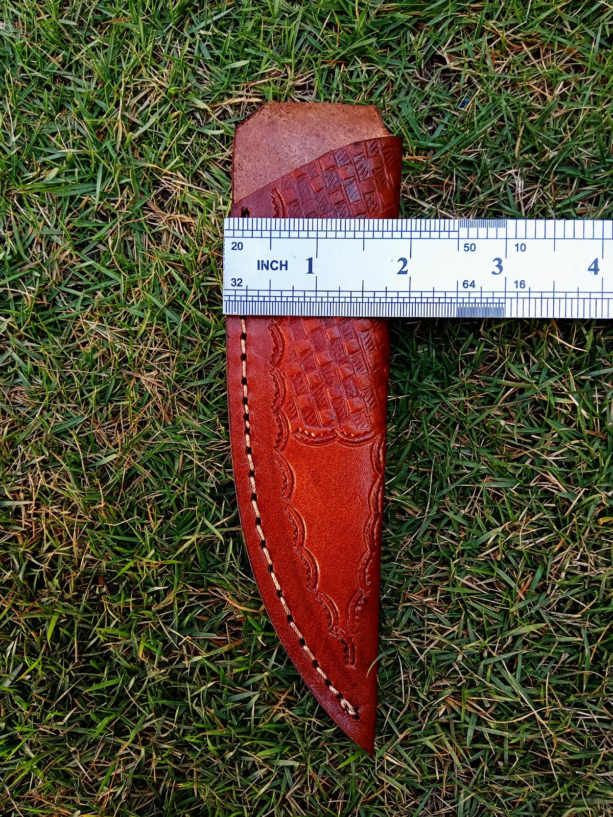 Hand Stitched Genuine Leather Fixed Blade  Knife Sheath Belt Carry Sheath