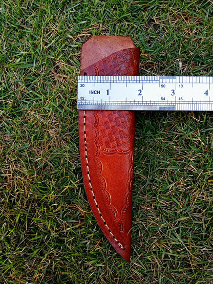 Hand Stitched Genuine Leather Fixed Blade  Knife Sheath Belt Carry Sheath