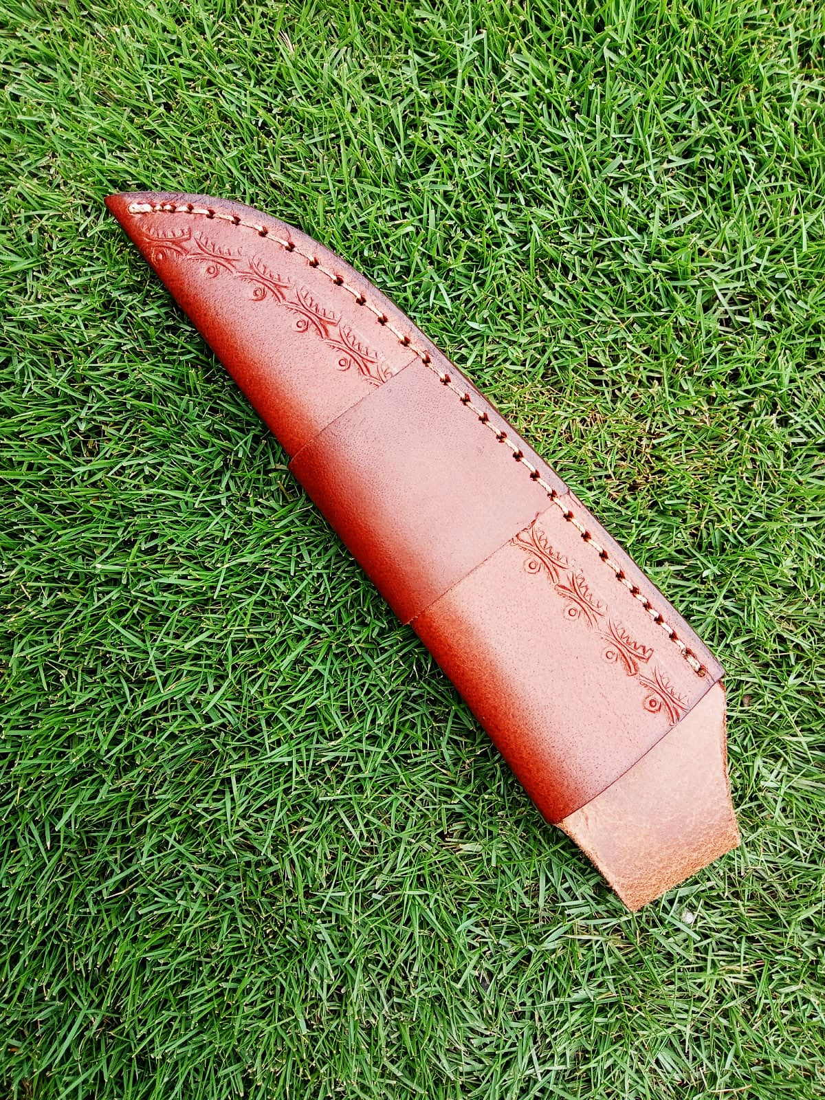 Handmade Full Grain Leather Knife Fixed Blade Outdoor Camping Sheath
