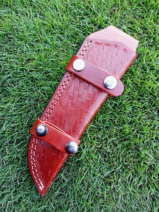 Handmade Genuine Leather Tracker Knife Fixed Blade Knife Sheath