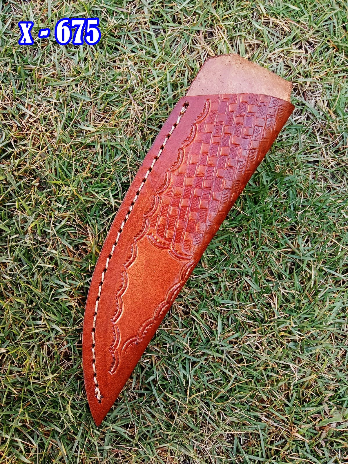 Hand Stitched Genuine Leather Fixed Blade  Knife Sheath Belt Carry Sheath