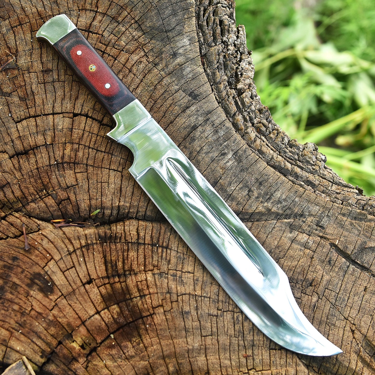 Elite Handmade Fixed D2 Blade Carbon Steel Bowie Knife Micarta Handle