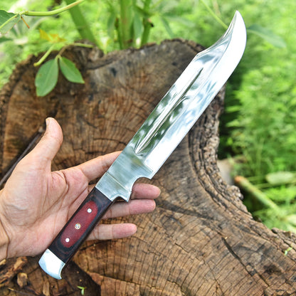 Elite Handmade Fixed D2 Blade Carbon Steel Bowie Knife Micarta Handle