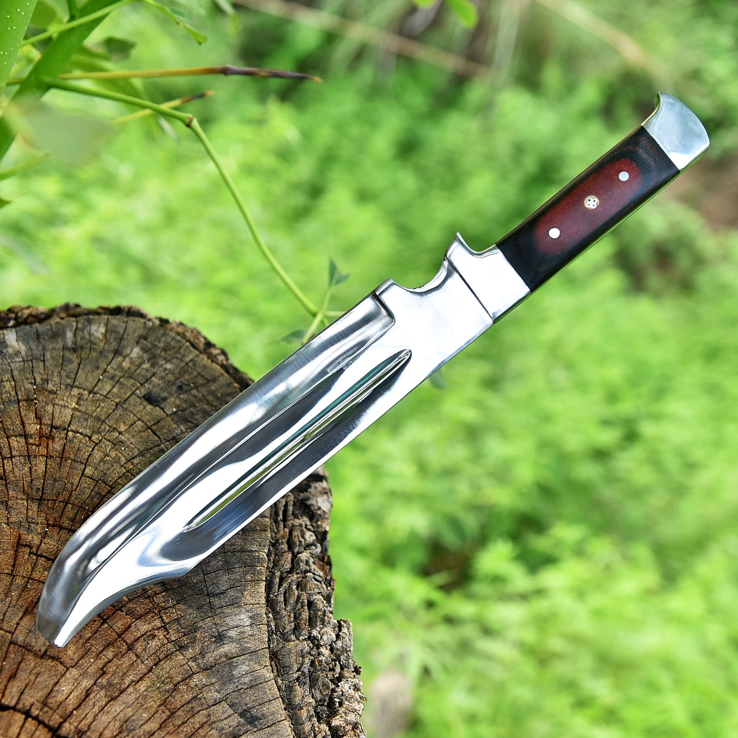 Elite Handmade Fixed D2 Blade Carbon Steel Bowie Knife Micarta Handle