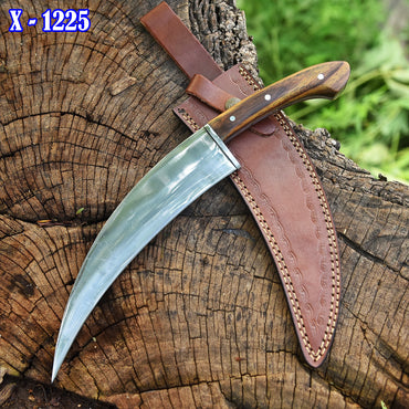 Premium Hand Crafted Curved Carbon Steel Karambit Fixed Blade Knife