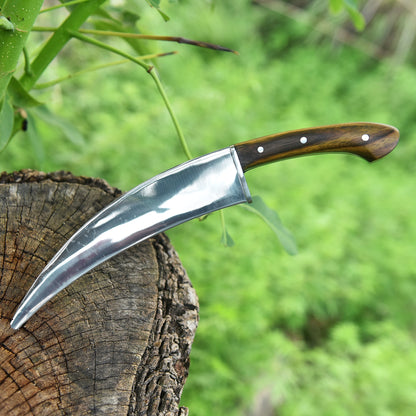 Premium Hand Crafted Curved Carbon Steel Karambit Fixed Blade Knife