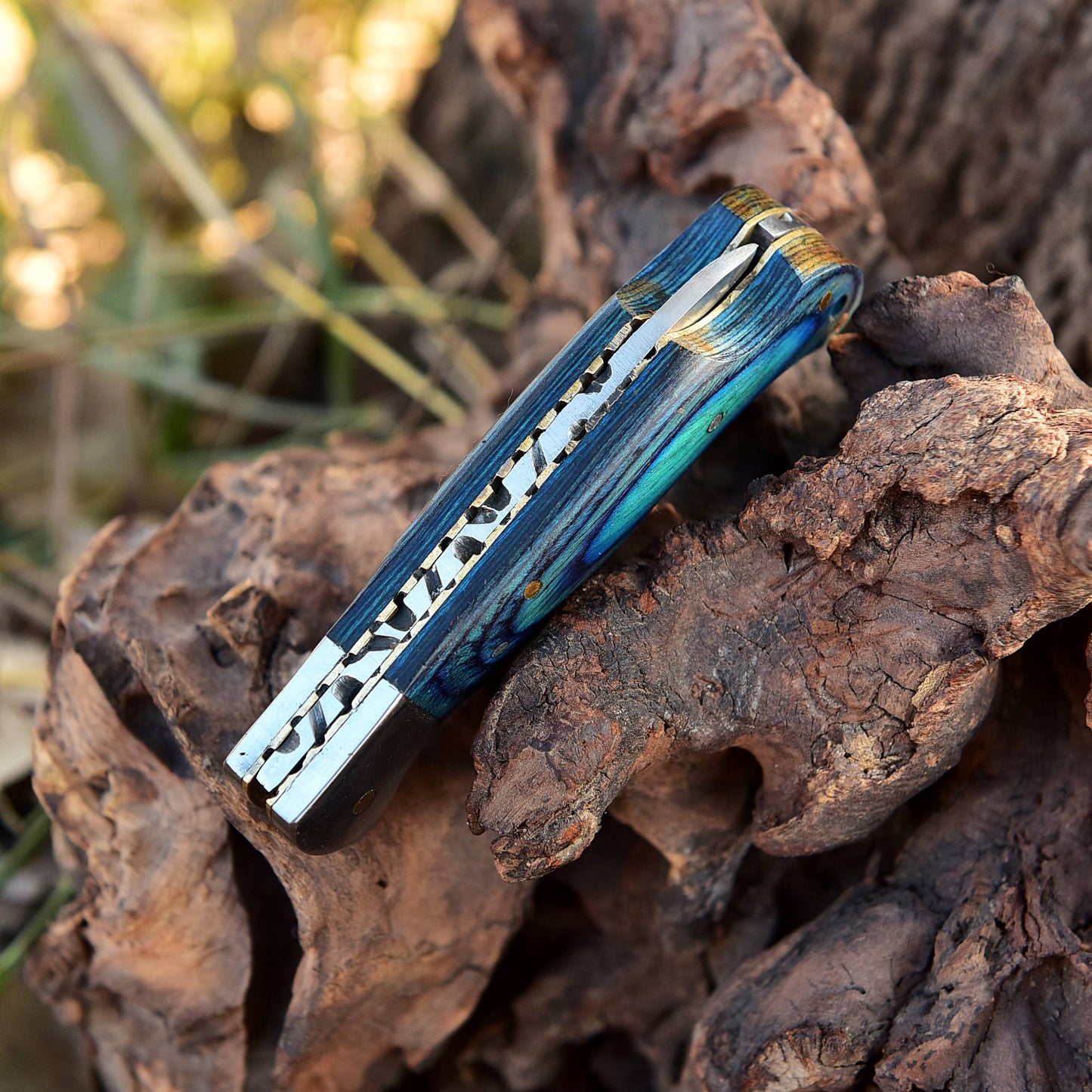 Custom Hand Forged Damascus Steel Collector Folding Pocket Knife