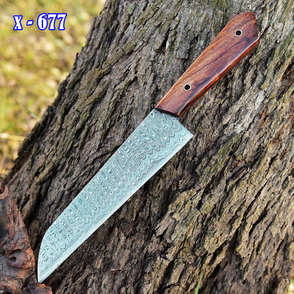 Custom Hand Forged Damascus Steel Blade Chef Knife Kitchen Knife