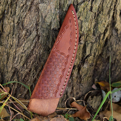 Hand Stitched Genuine Leather Fixed Blade  Knife Sheath Belt Carry Sheath