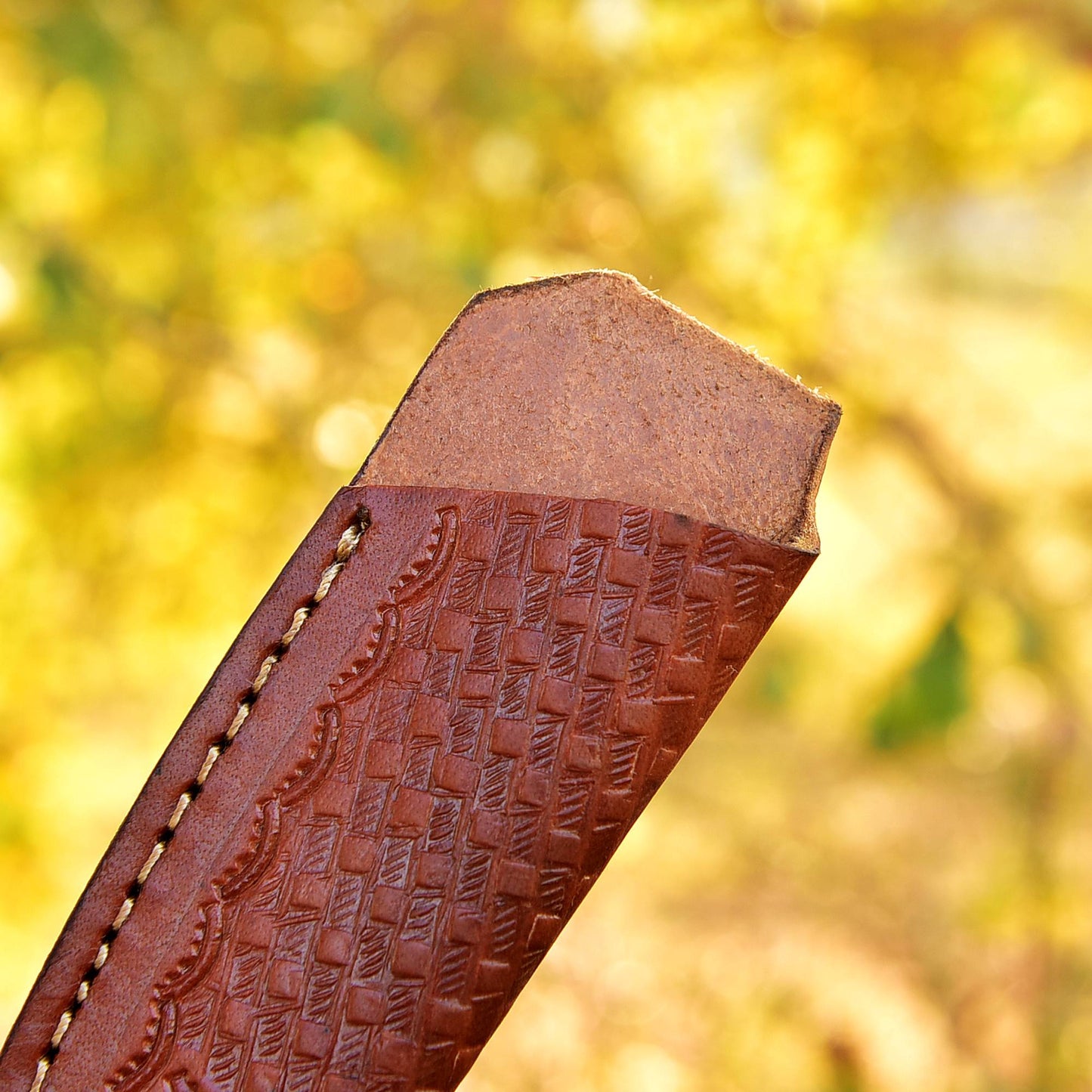 Hand Stitched Genuine Leather Fixed Blade  Knife Sheath Belt Carry Sheath