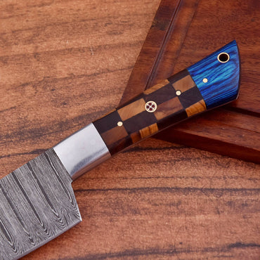 Hand Forged Damascus Steel Chef Knife Kitchen Knife Set Wood Handle