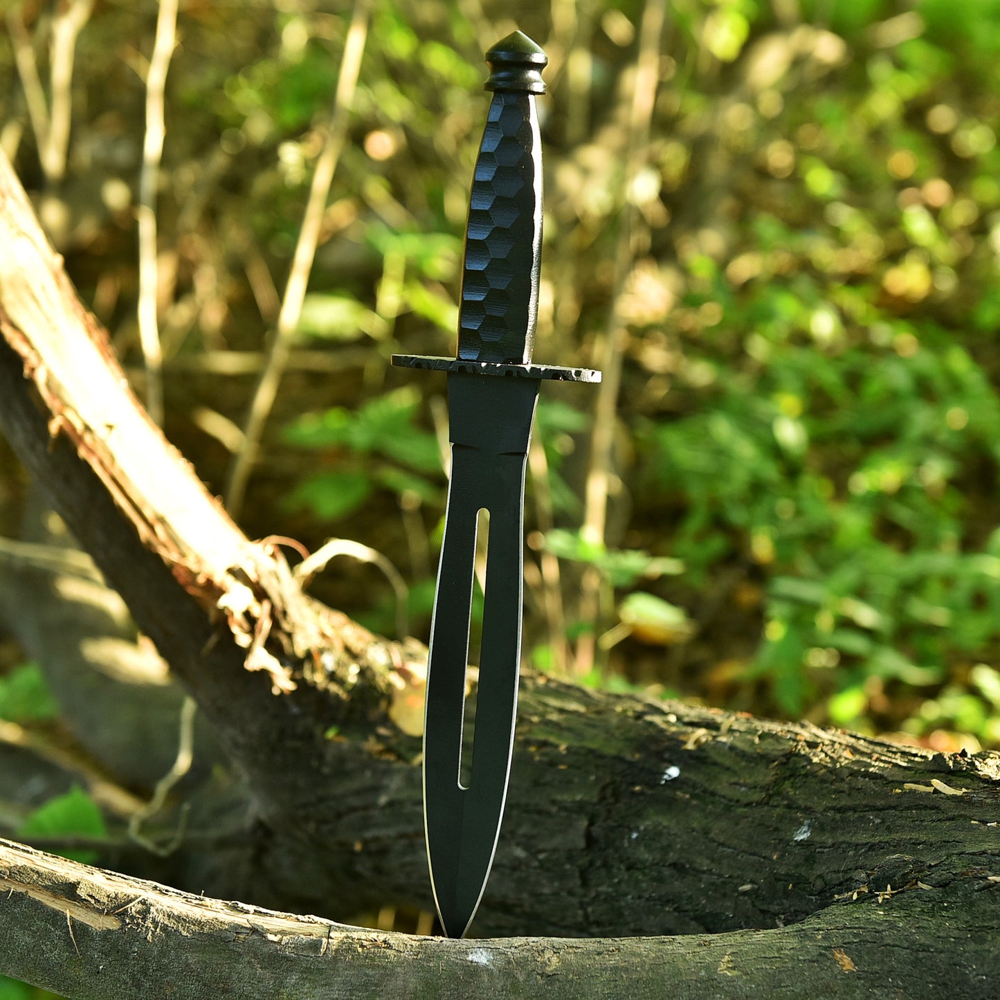 Elite Handmade Tactical Dagger Double Edge Blade Knife Steel Handle EDC