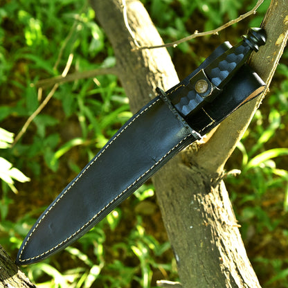Elite Handmade Tactical Dagger Double Edge Blade Knife Steel Handle EDC