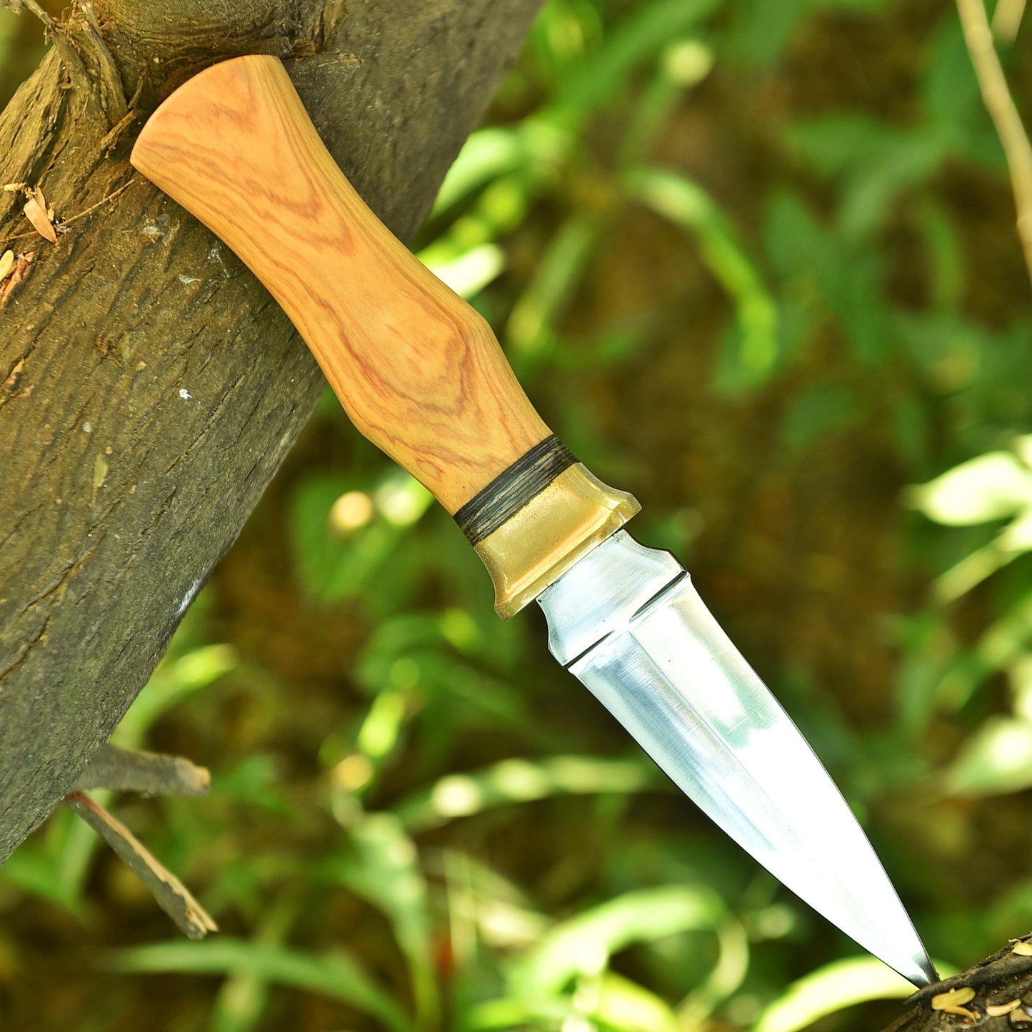 Handmade Damascus Steel Dagger Knife Full Tang Knife With Sheath