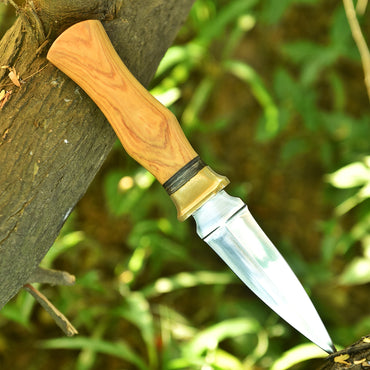 Handmade Damascus Steel Dagger Knife Full Tang Knife With Sheath