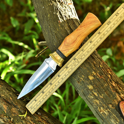 Handmade Damascus Steel Dagger Knife Full Tang Knife With Sheath