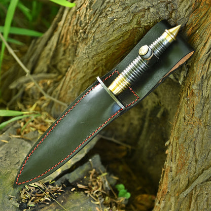 Professional Handmade Damascus Steel Double Edge Dagger Knife EDC