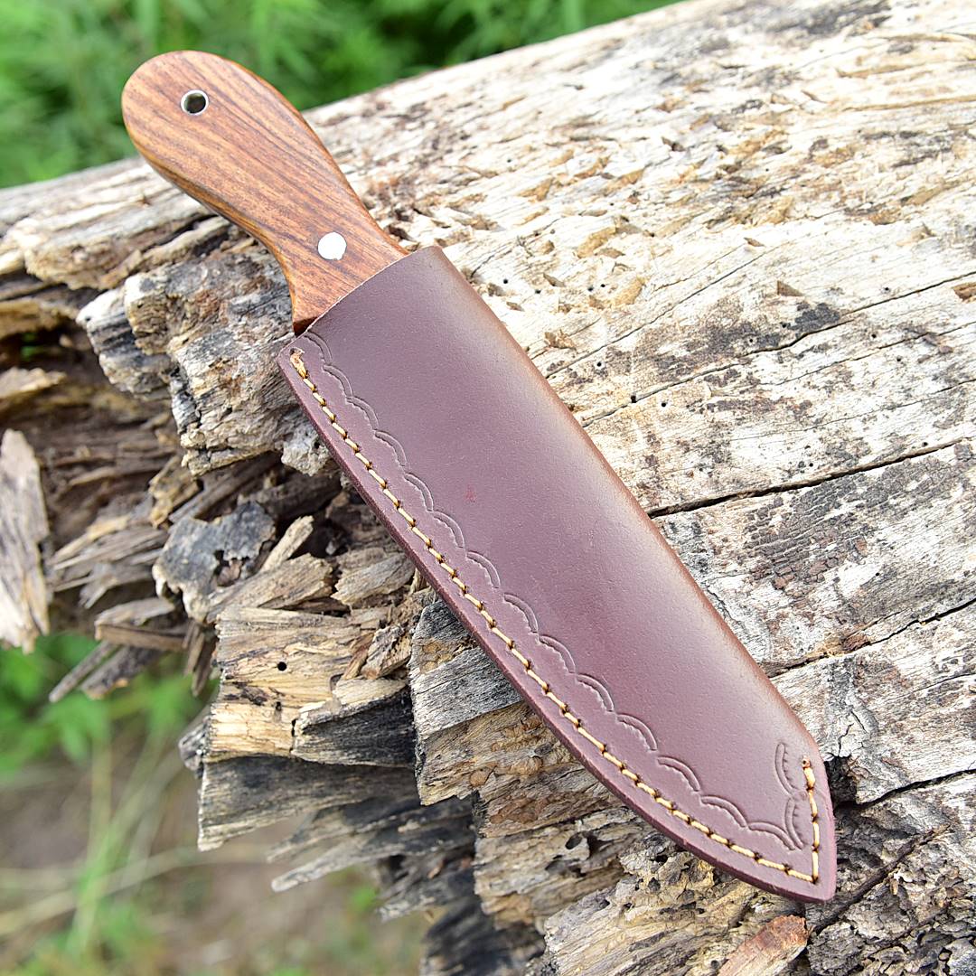 Hanndmade Foged Carbon Steel Fixed Blade Bull Cutter Cow boy knife Full Tang