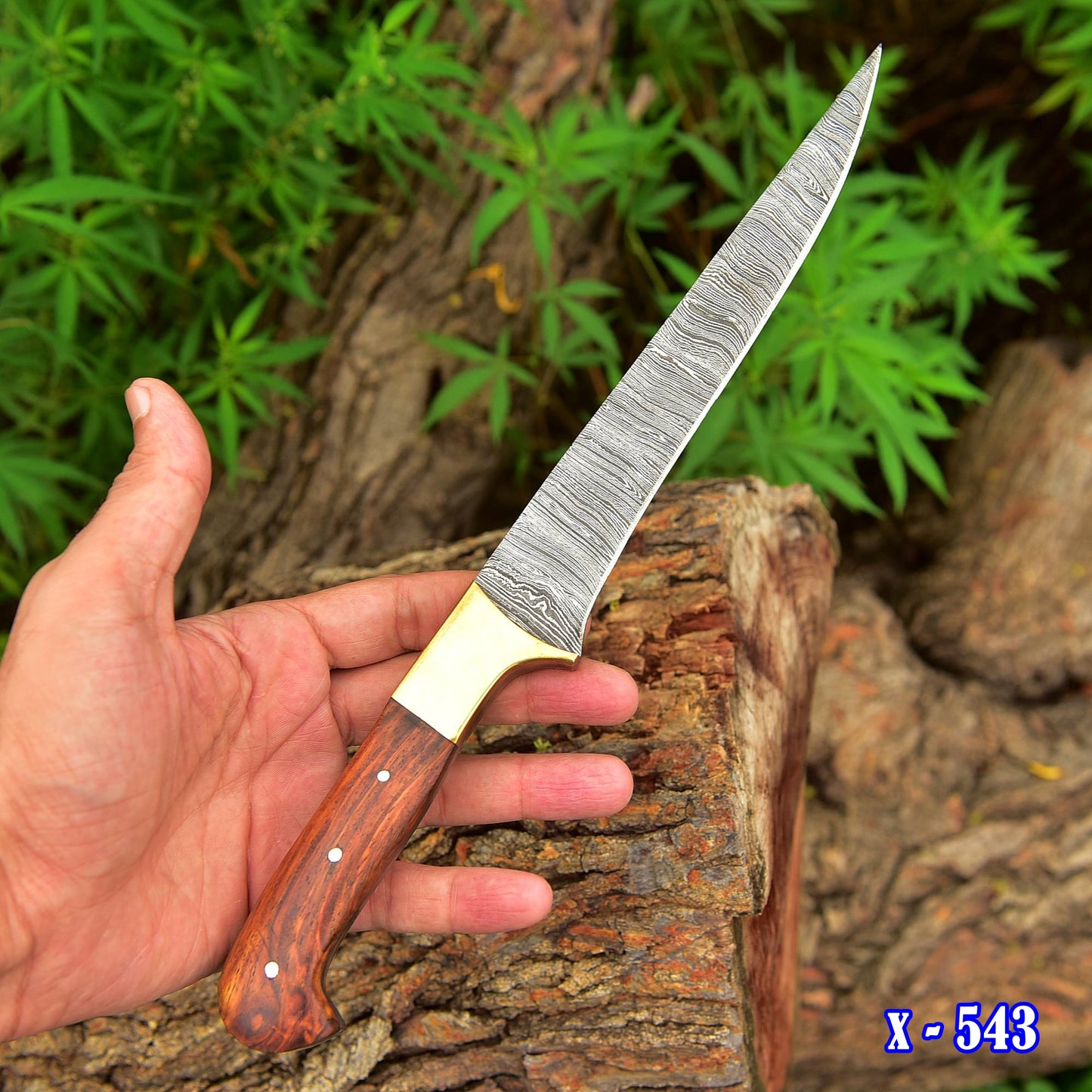 Handmade Damascus Steel Chef Knife Professional Kitchen Knife Wood Handle