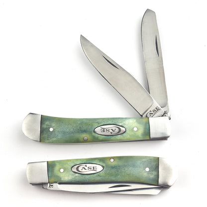Trapper Pocket Case Knife – Stag Antler Handle – Dual Blade–D2 Steel Folding - USA