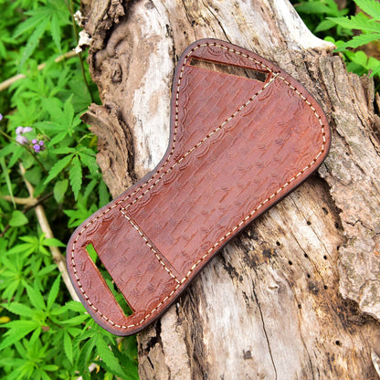 Handmade Full Grain Leather Skinner Knife Fixed Blade Knife Sheath Holster
