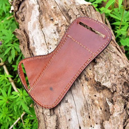 Handmade Full Grain Leather Skinner Knife Fixed Blade Knife Sheath Holster