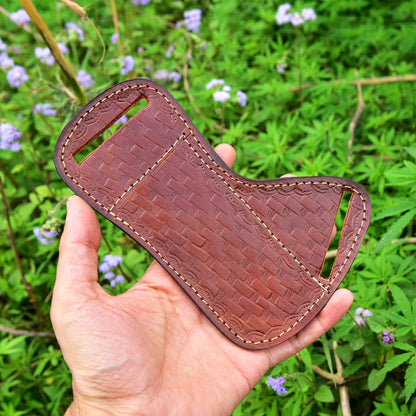 Handmade Full Grain Leather Skinner Knife Fixed Blade Knife Sheath Holster