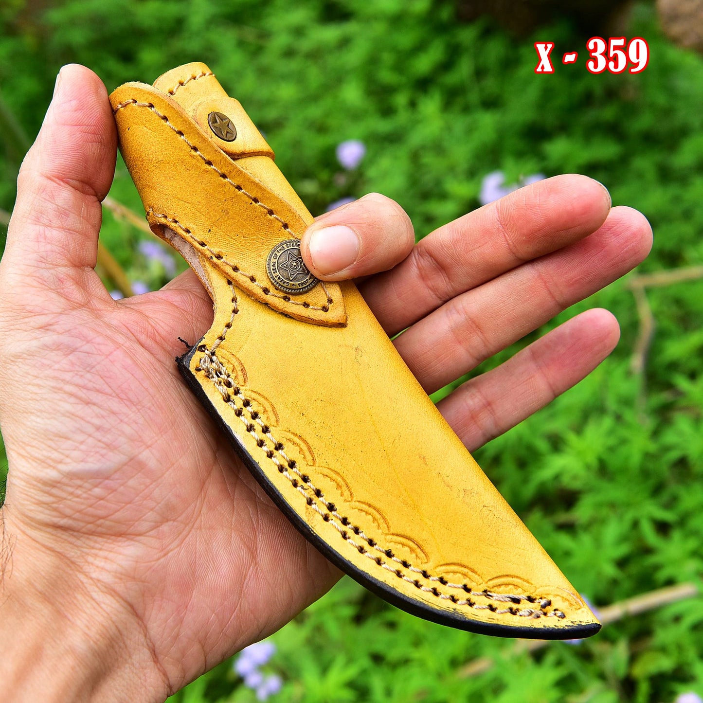 Handmade Genuine Leather Fixed Blade Knife Outdoor Hunting Camping Sheath