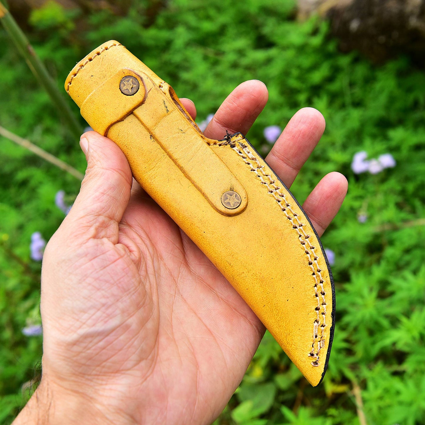 Handmade Genuine Leather Fixed Blade Knife Outdoor Hunting Camping Sheath