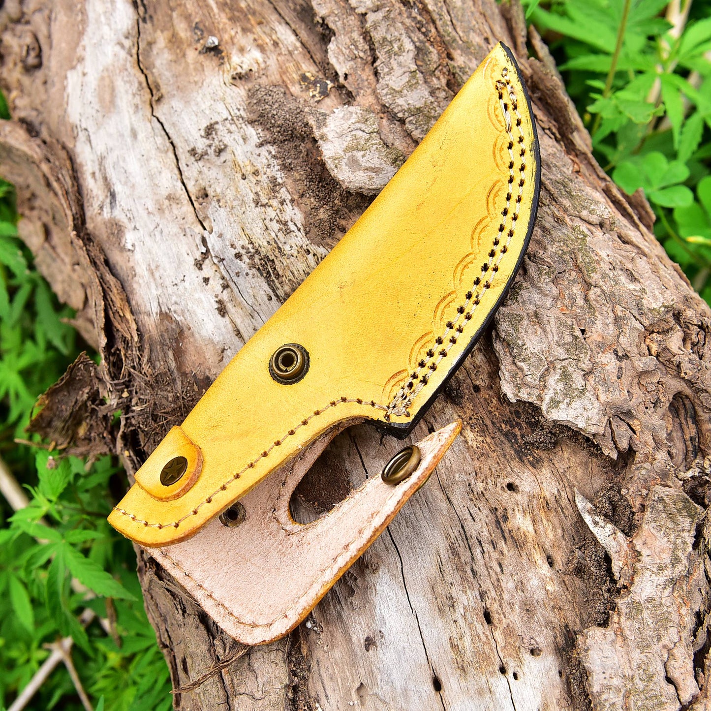 Handmade Genuine Leather Fixed Blade Knife Outdoor Hunting Camping Sheath