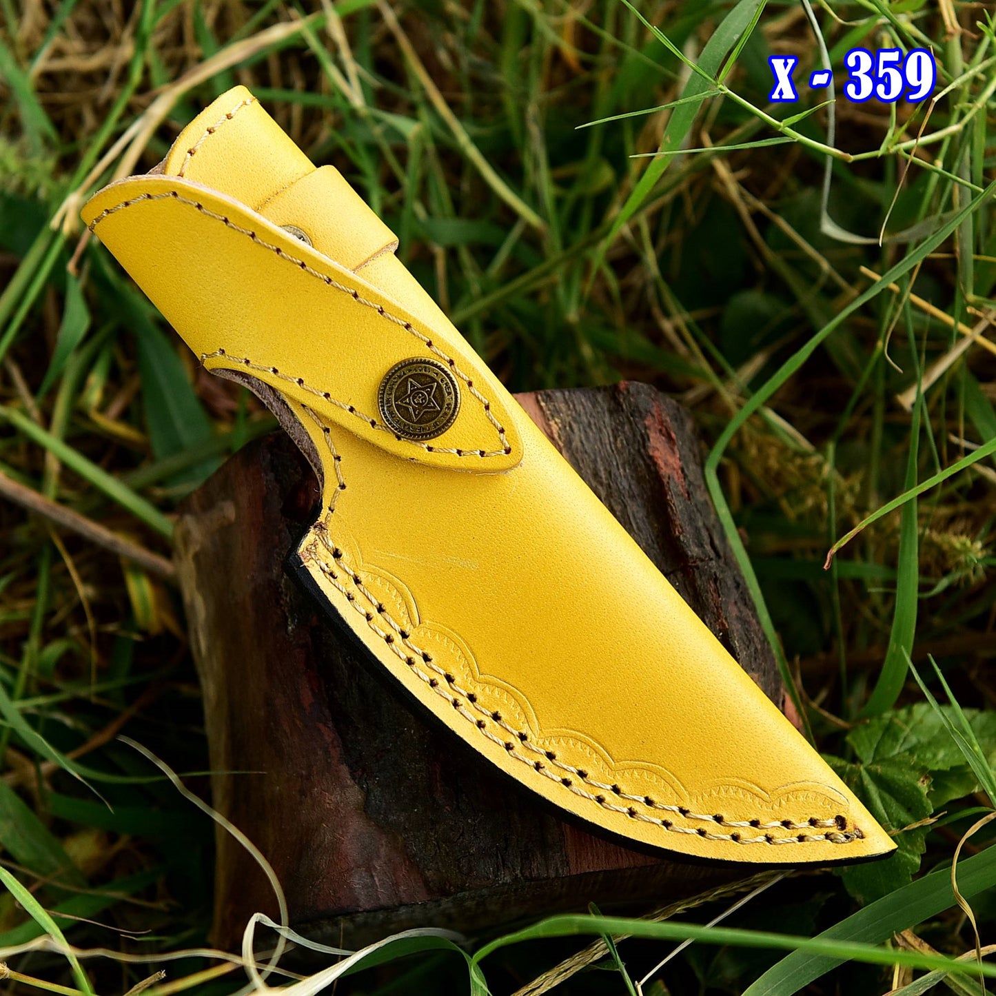 Handmade Genuine Leather Fixed Blade Knife Outdoor Hunting Camping Sheath
