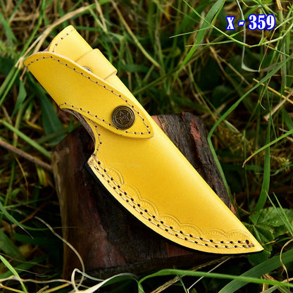 Handmade Genuine Leather Fixed Blade Knife Outdoor Hunting Camping Sheath
