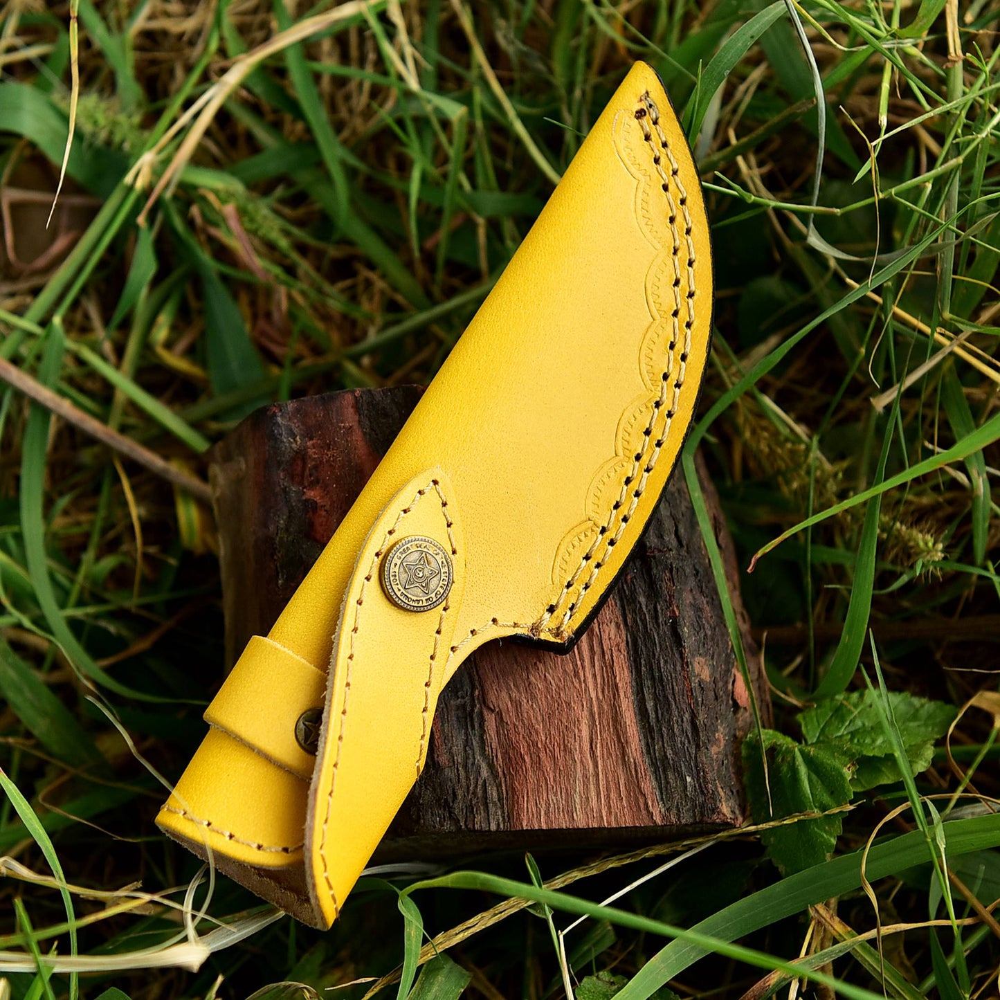 Handmade Genuine Leather Fixed Blade Knife Outdoor Hunting Camping Sheath