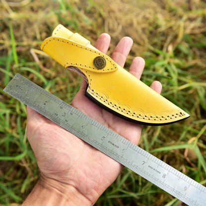 Handmade Genuine Leather Fixed Blade Knife Outdoor Hunting Camping Sheath